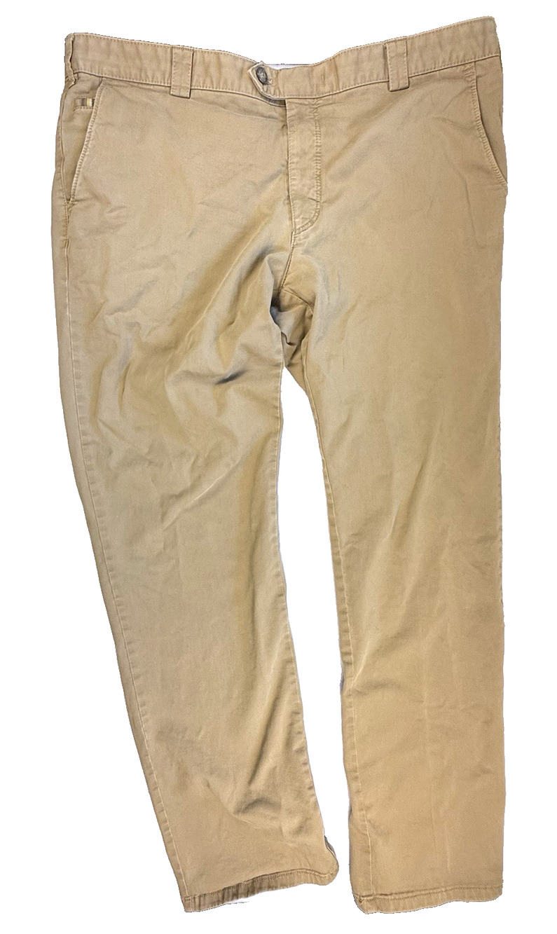 Meyer Hosen Premium Men's Stretch Cotton Chino Trousers Pants Brown 43" waist